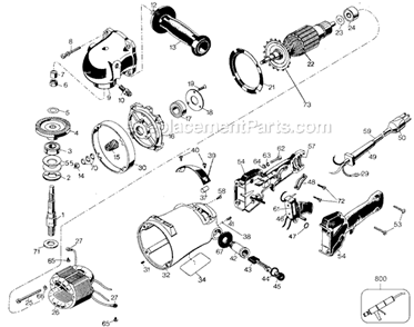 Page A Diagram and Parts List for 4052 Type 4 Black and Decker Sander Polisher